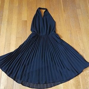 Black backless cocktail dress